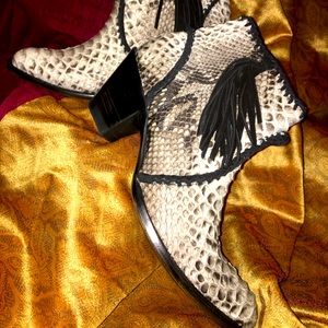 Genuine Python Old Gringo Booties - LE, BOUTIQUE